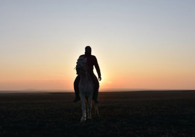 Kars'ta eşsiz gün batımı