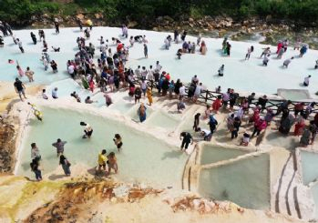 Göksu travertenleri Giresun'un Pamukkale'si oldu