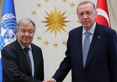 Gündem Suriye! Cumhurbaşkanı Erdoğan Antonio Guterres ile görüştü