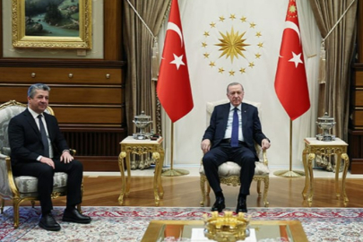 Ankara’da Barzani ve Cumhurbaşkanı Erdoğan bir araya geldi